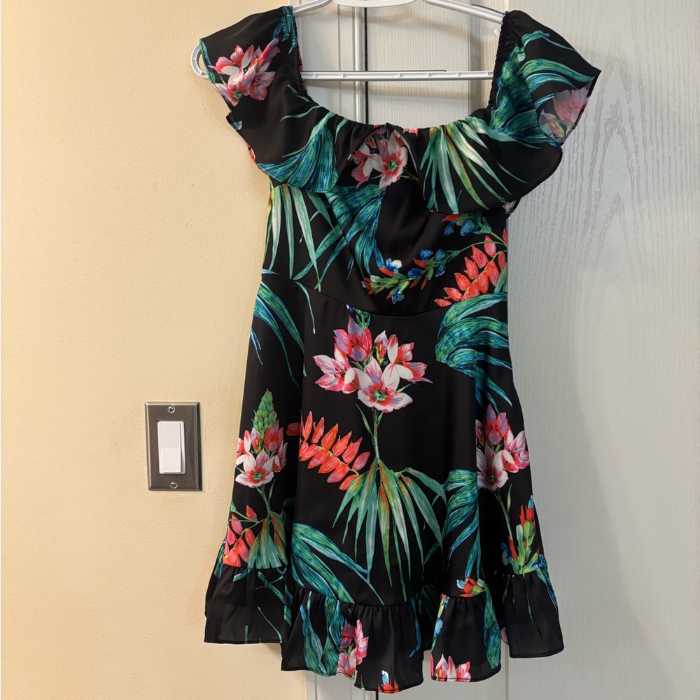 Lovers + Friends Black Floral Dress